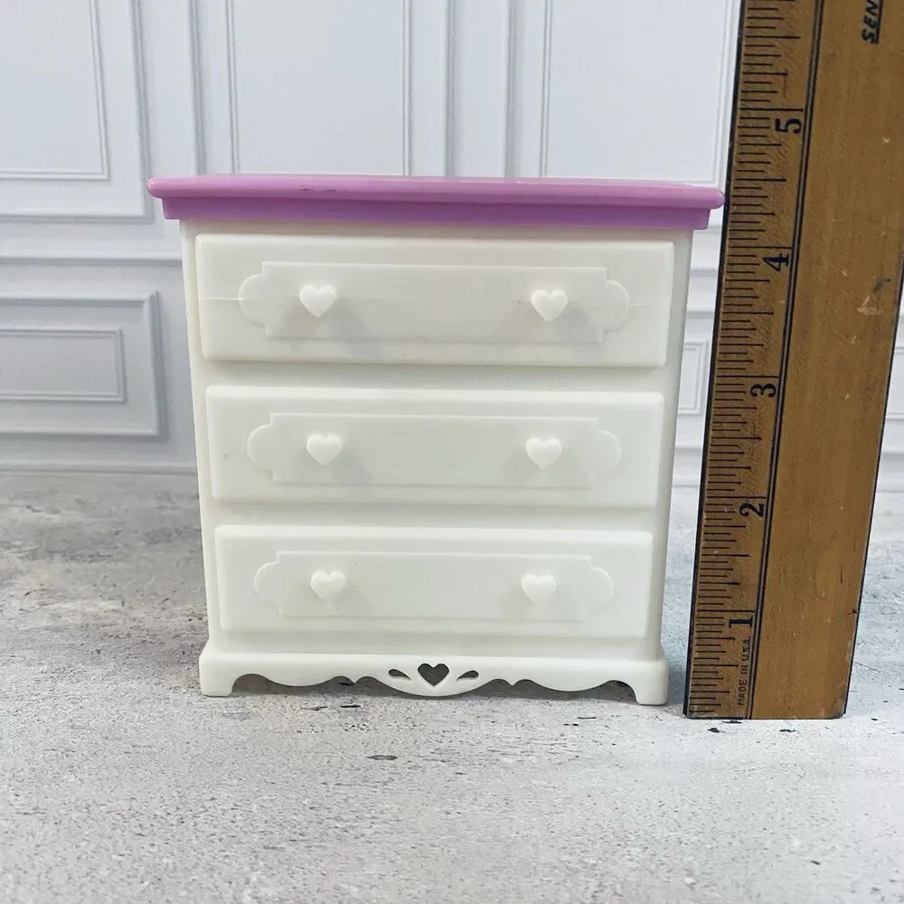 Vintage White And pink Barbie Kelly Doll Dresser